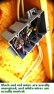 Picture of an open electrical box.